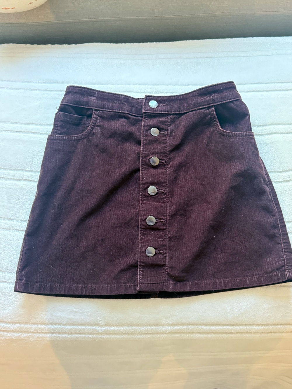 Corduroy full button down express miniskirt soft comfy cozy